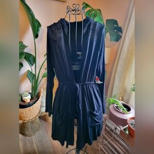 Lightweight Torrid Size 0 belted, hooded cardigan